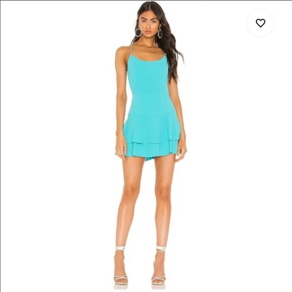 Alice + Olivia Palmira Ruffle hem dress